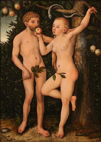 Lucas  Cranach Adam and Eve china oil painting image